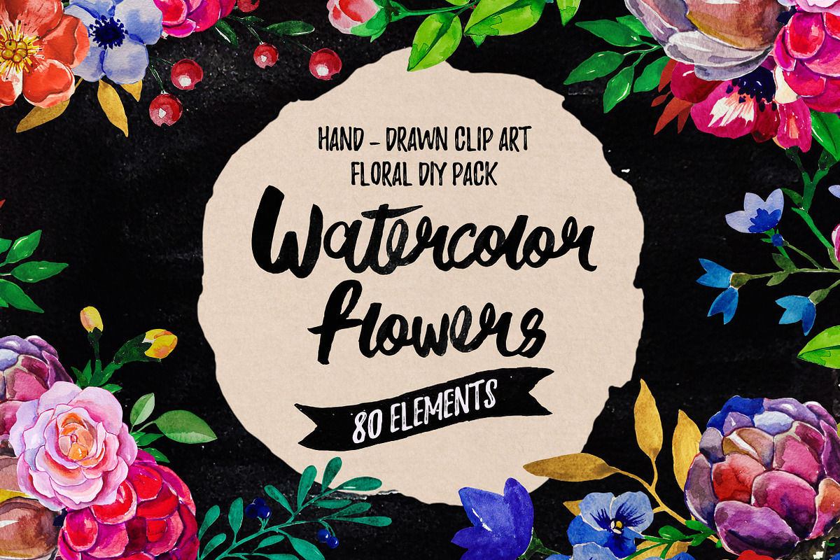 Watercolor Flowers, a Decorative Illustration by BLAZTIGRA (Photo 1 of 4)