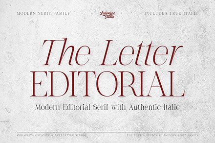 The Letter Editorial – Modern Serif