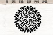 Stencil Ornate Mandala Floral Vector, a Decorative Illustration by MARYCRAFTIRIA (Thumbnail 1 of 3)