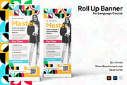 Language Course Roll Up Banner, a Print Template by Esensifiksi.studio (Thumbnail 1 of 3)