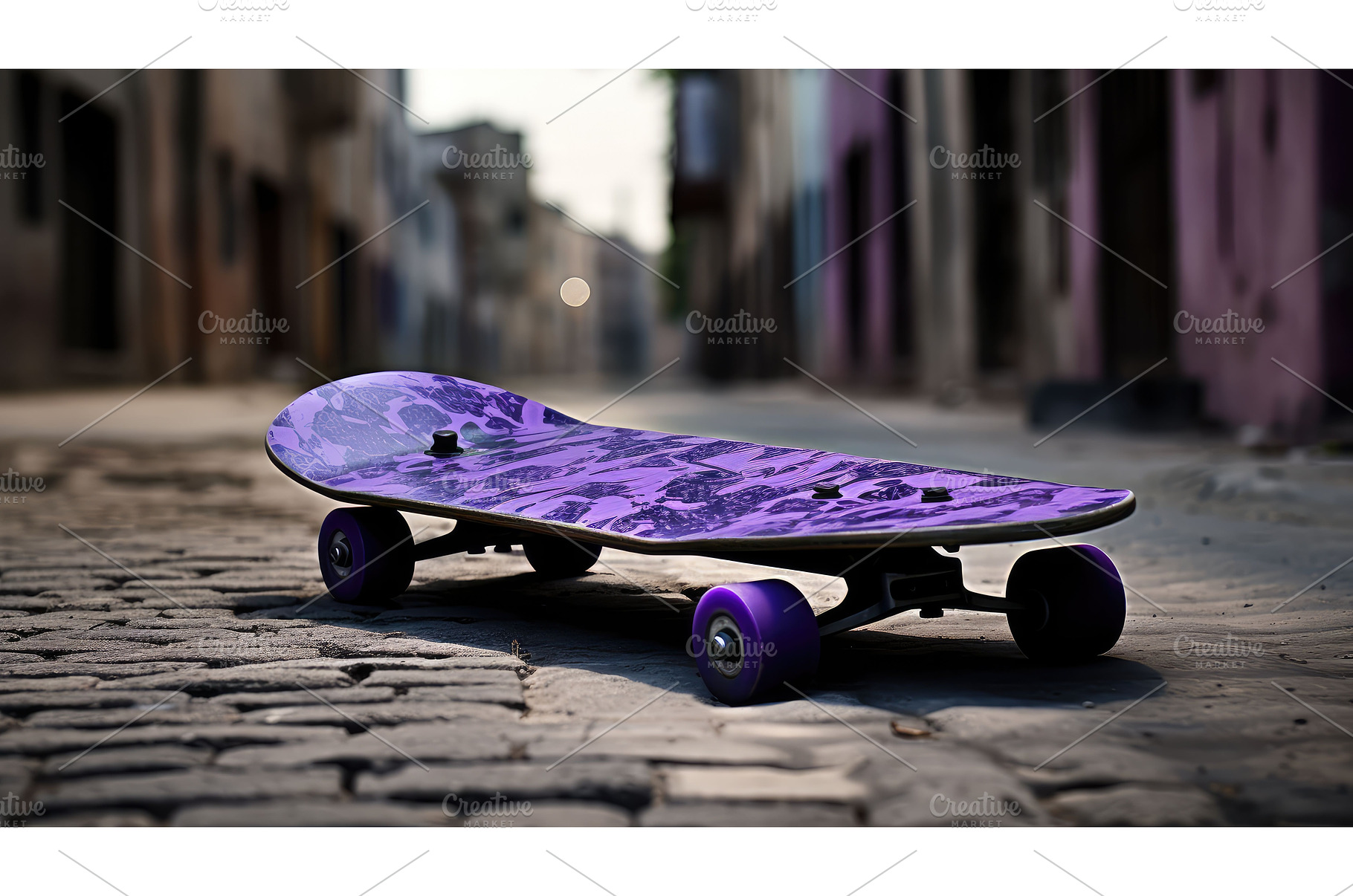 skateboard purple camo ai generated, a Beauty & Fashion Photo by pikepicture