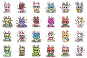 100 Kawaii Easter Cat Clipart Bundle, an Object Graphic by XPERTDESIGNER (Thumbnail 3 of 6)