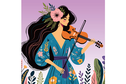 Woman Playing Violin