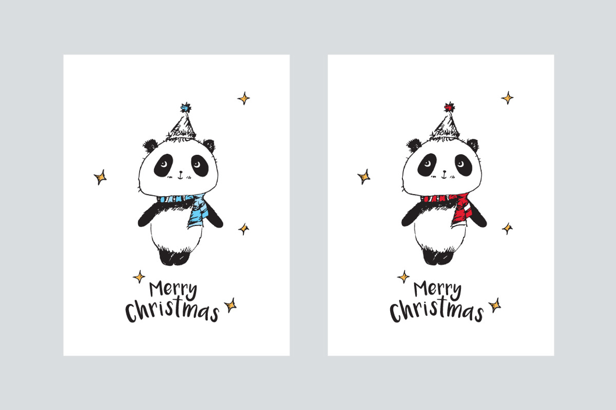 Hand drawn cute pandas, an Animal Illustration by Tkoko vectors & patterns (Photo 2 of 6)