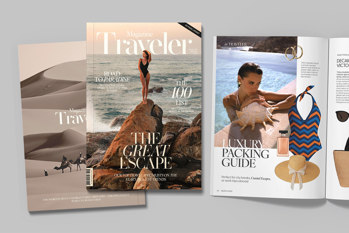 Travel Magazine Template, a Magazine Template by BrandPacks (Photo 4 of 5)