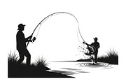 Fishing Silhouette Vector Bundle, an Illustration by hafijul (Thumbnail 38 of 51)