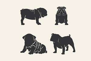 Bulldog Dog Logo Bundle Collection, a Branding & Logo Template by Atlantis X Nurman Arbai