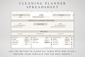 Cleaning Checklist Spreadsheet