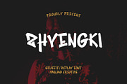 Zhyengki Graffiti Display Font, a Handwritten Font by Maulana Creative (Thumbnail 1 of 7)