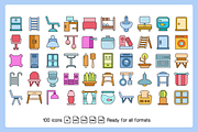 Furniture & Home Appliance Icons Set, an Icon by Designfour (Thumbnail 2 of 6)