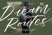 Dream Routes Modern Calligraphy, a Script Font by stylishtype.co (Thumbnail 1 of 20)