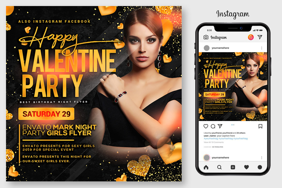 100 Night Club Party Flyers Bundle, a Flyer Template by graphicforest (Photo 23 of 72)