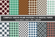 Complex Tartan Plaid Pattern Set, a Pattern Graphic by Gfx Expert Team (Thumbnail 1 of 3)