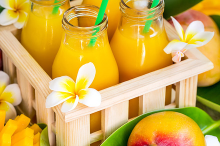 Mango juice stock photo containing smoothie and drink