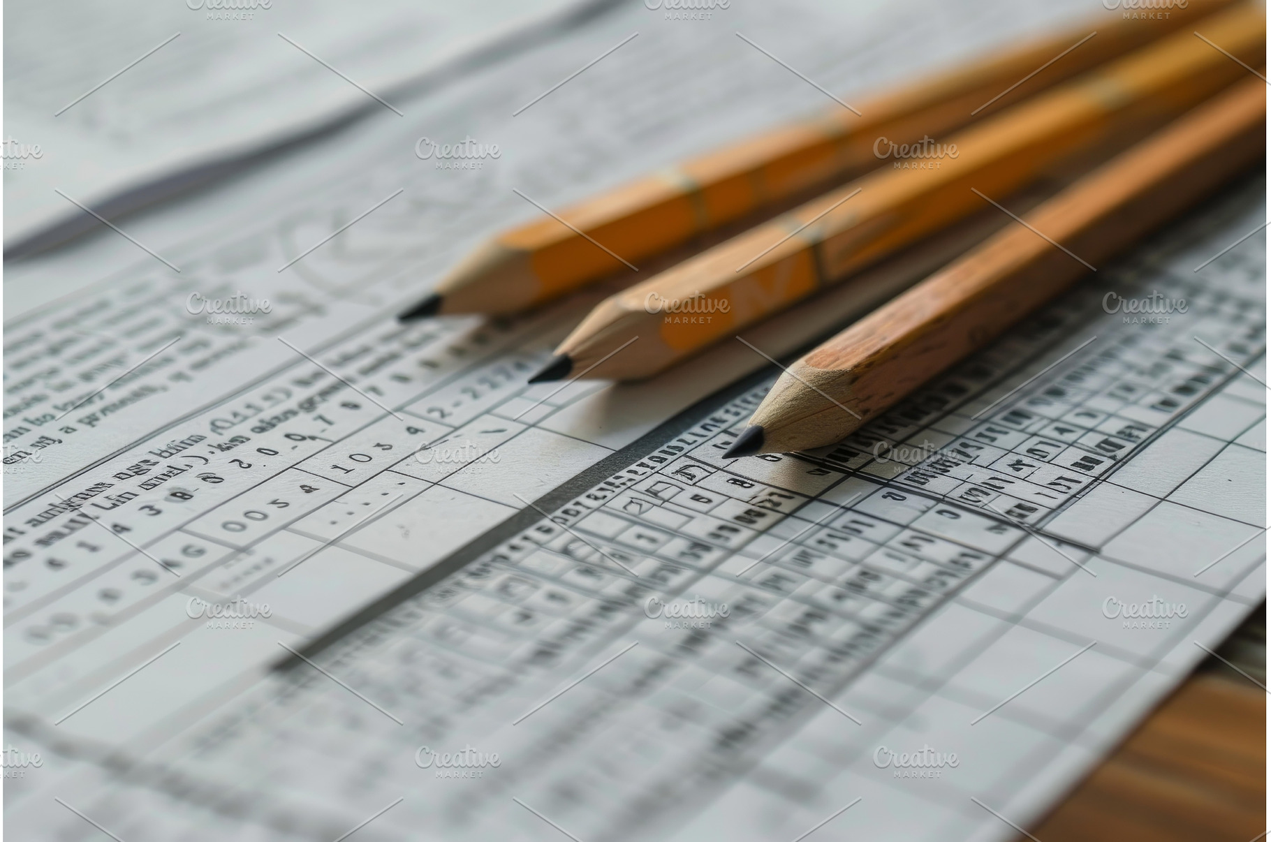 Three pencils resting on top of, a Business Photo by Ylivdesign