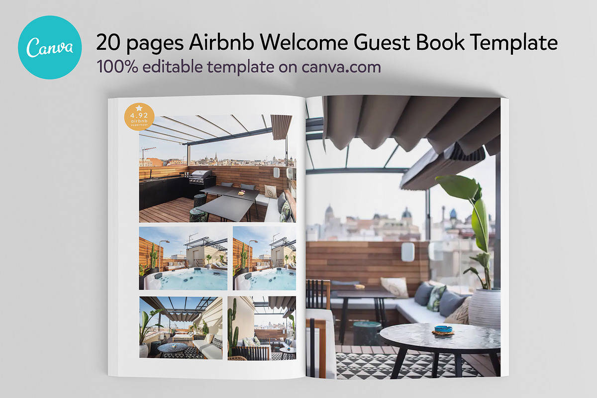 Airbnb Guest Book Canva template, a Templates & Theme by DeLaGranSiete (Photo 7 of 12)