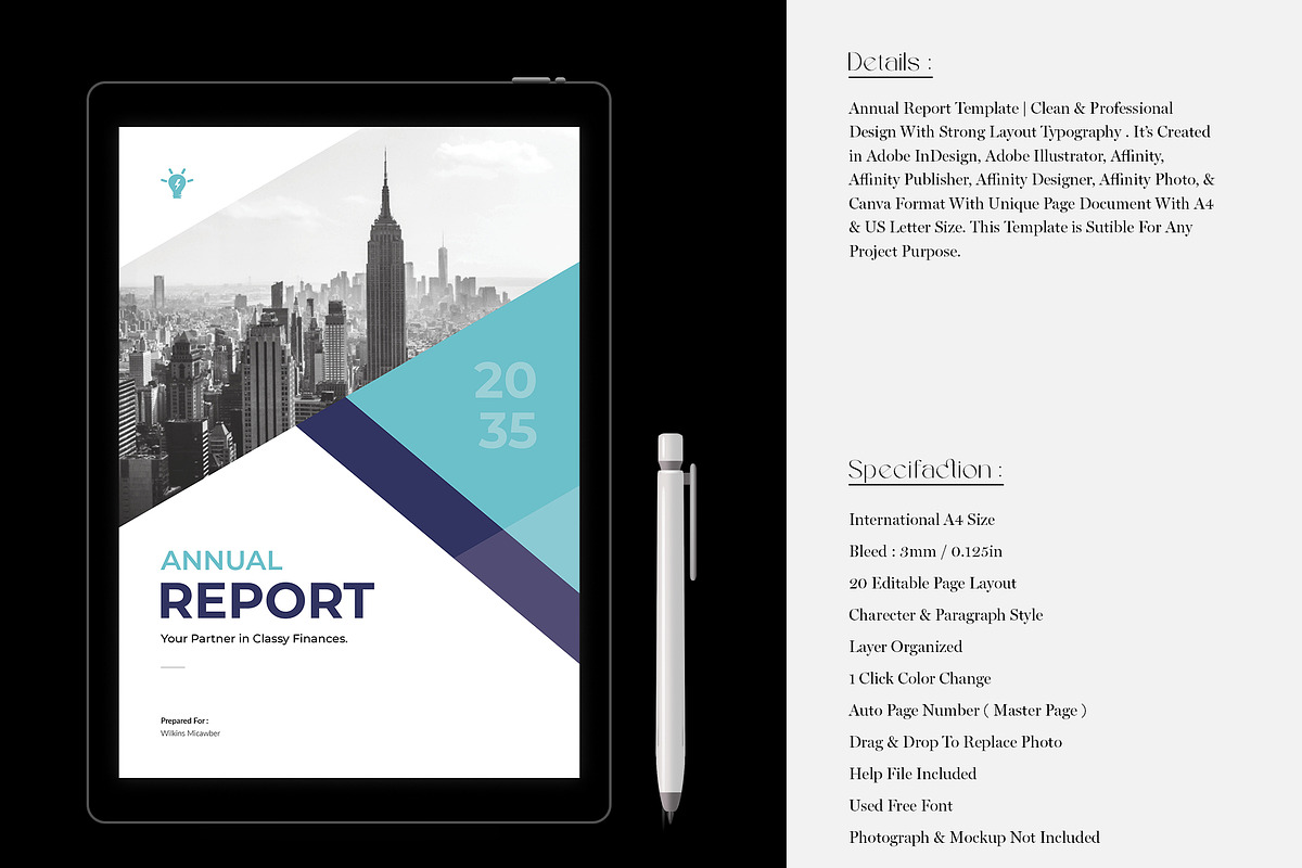 Annual Report Template, a Brochure Template by Spark_Creative (Photo 2 of 16)