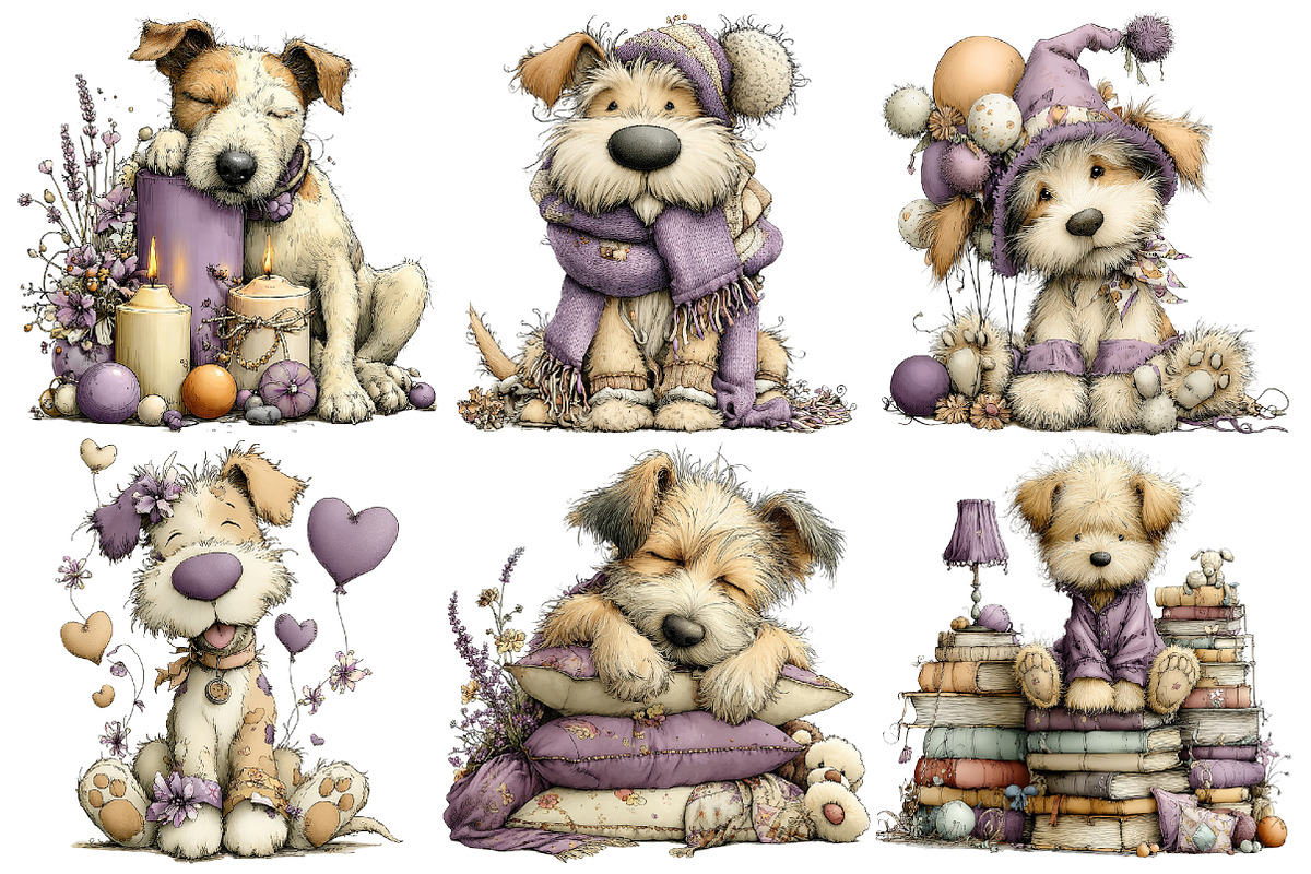 Whimsical Dog Clipart, an Illustration by Pixels.Craft (Photo 4 of 5)