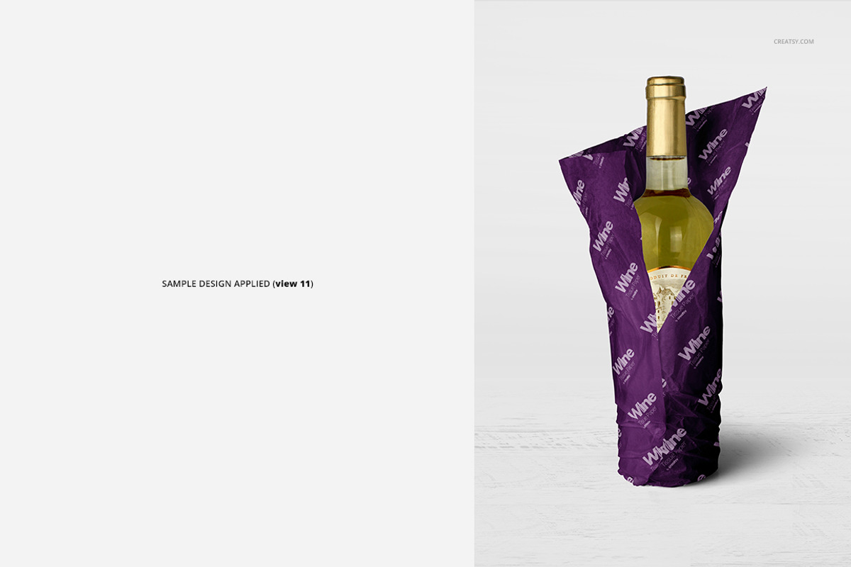 Wrapping Paper Wine Bottle Mockup, a Pens & Pencil Mockup by creatsy5 (Photo 16 of 27)