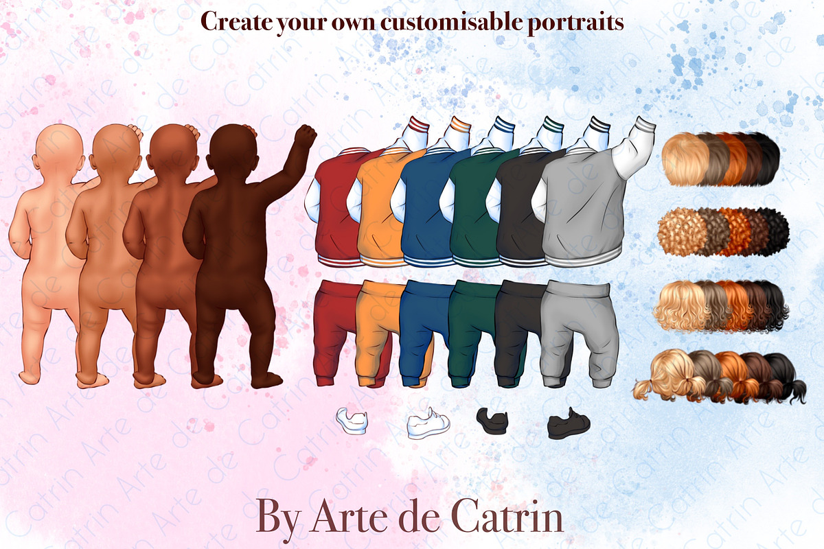 Family Look Clipart, People Clipart, a Person Illustration by ArtedeCatrin (Photo 5 of 11)