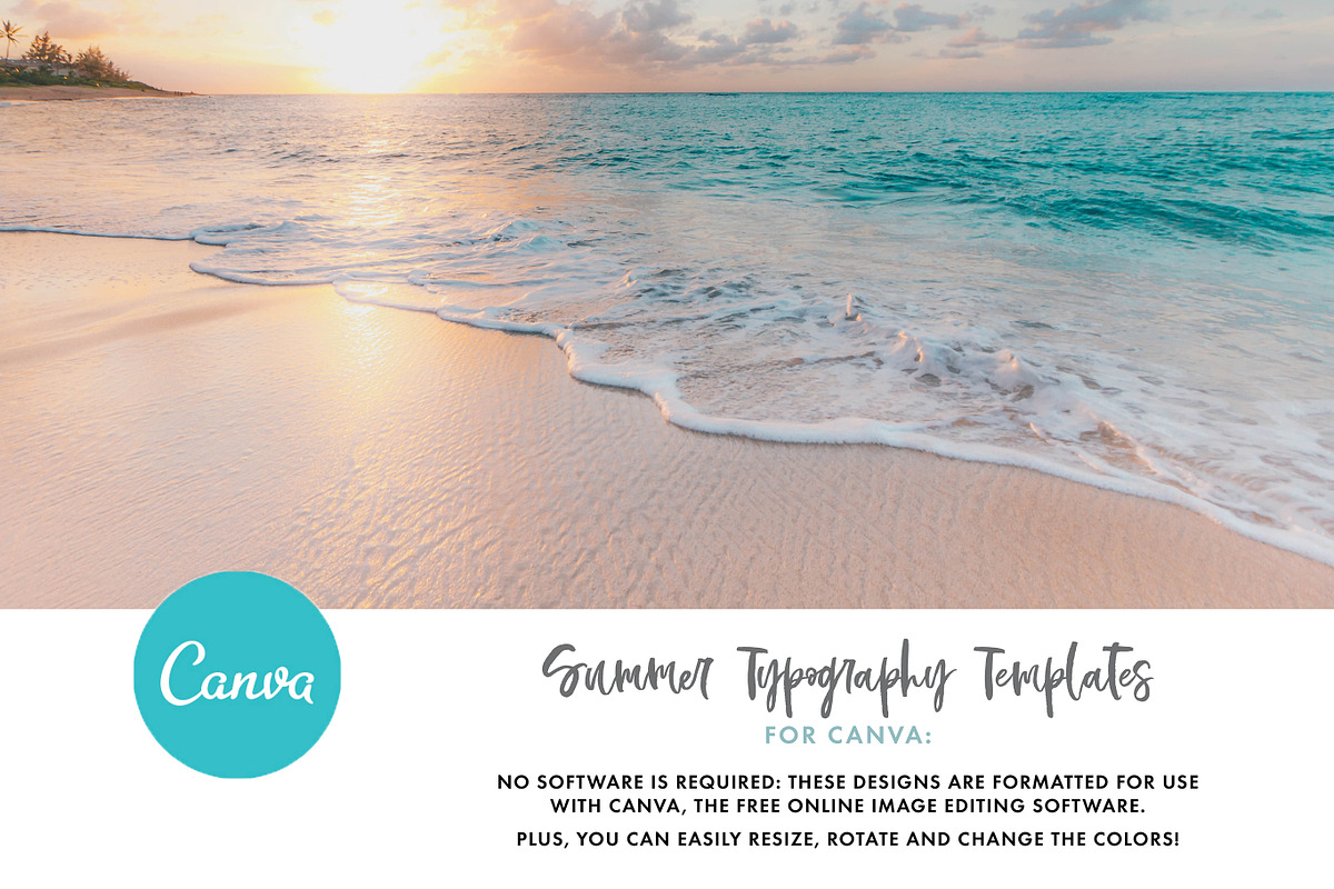 Hello Summer Typography Set, a Social Media Template by Nancy Ingersoll (Photo 4 of 10)