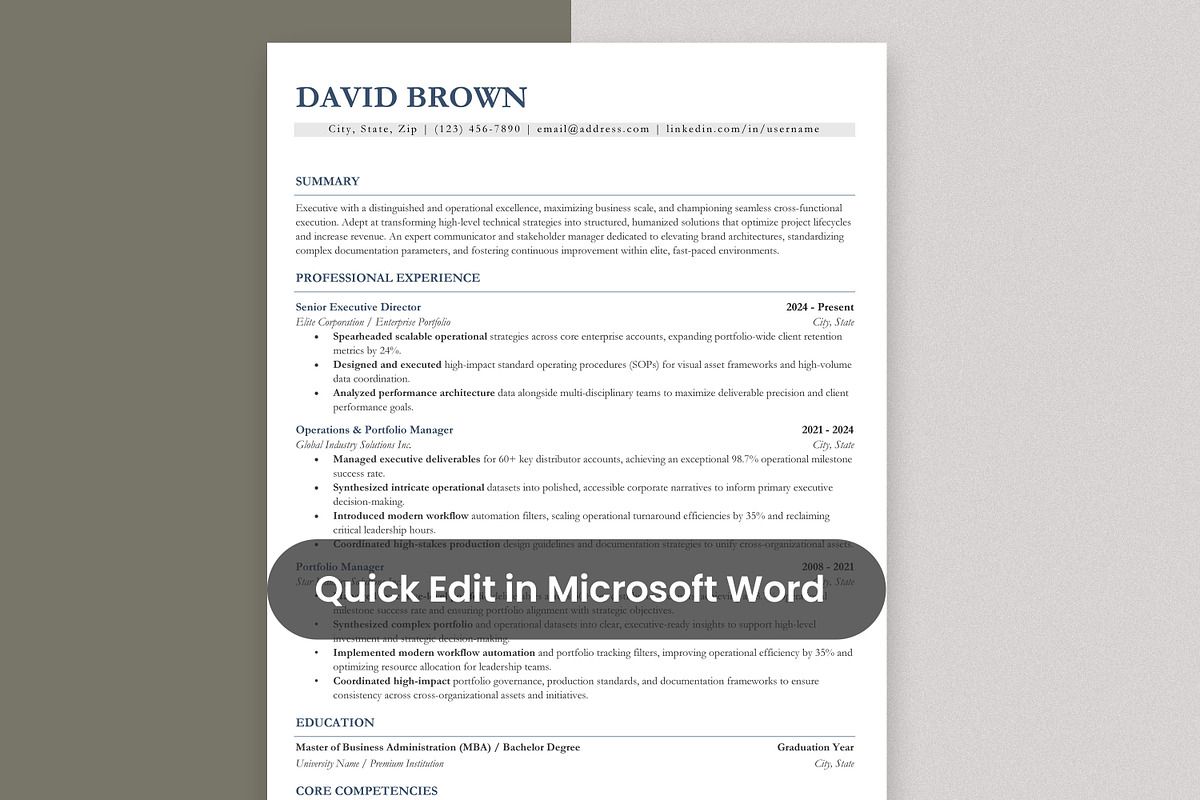 ATS Resume Template | Clean CV, a Resume Template by Anjum Ilyas (Photo 3 of 7)