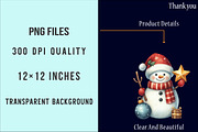 Watercolor Christmas Snowman Clipart, an Illustration by SinaCreation (Thumbnail 6 of 7)