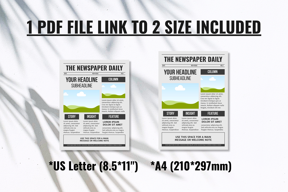 Front Page Newspaper Template, a Flyer Template by ZoloDesignHub (Photo 2 of 7)