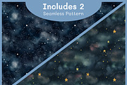 Cute Astronauts Watercolor Clipart, a Decorative Illustration by Digital Dreamscaping (Thumbnail 3 of 5)