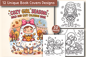Cozy Girl Season BOLD&EASY Coloring