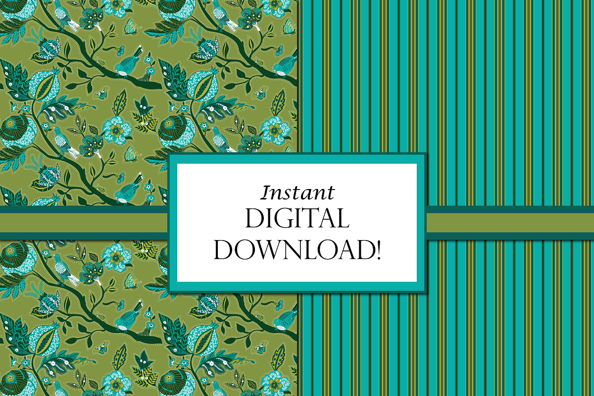 Boho Patterns Olive and Teal, a Pattern Graphic by RachelStudio (Photo 5 of 10)