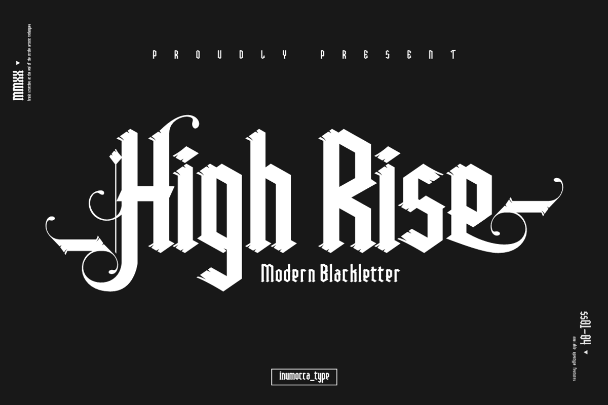 High Rise, a Blackletter Font by inumocca_type (Photo 1 of 11)