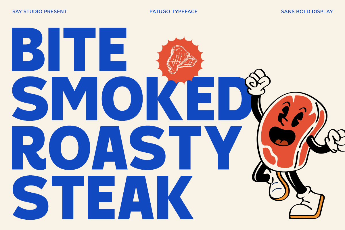 A Display and Bold Sans - Patugo, a Sans Serif Font by Say Studio (Photo 2 of 10)
