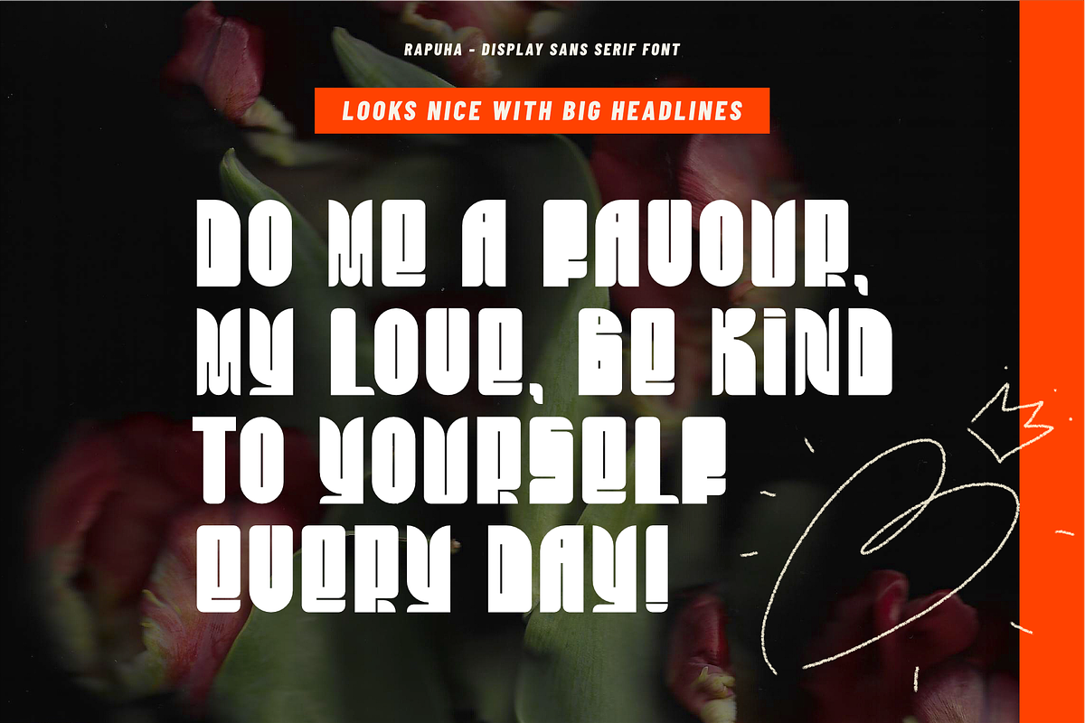 Rapuha - geometric display typeface, a Sans Serif Font by Pásha (Photo 2 of 7)
