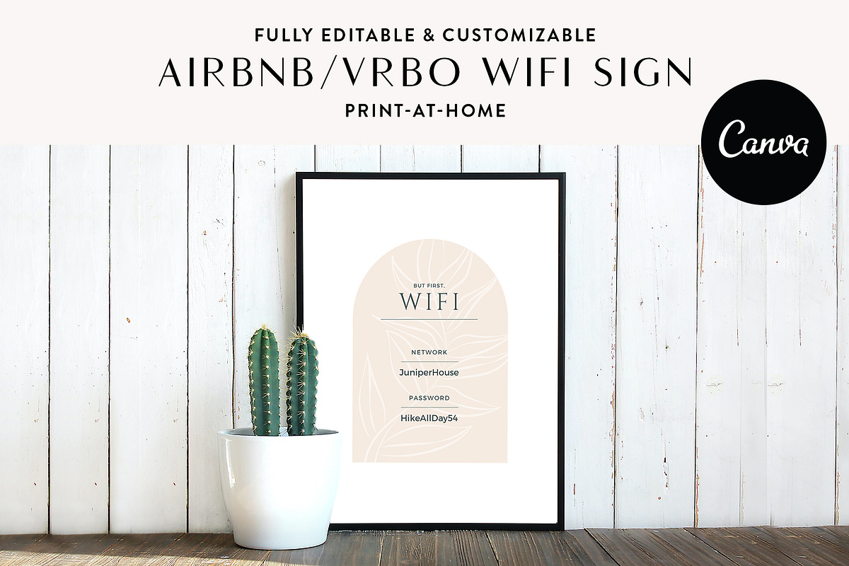 Arches Wifi Sign for Airbnb Hosts, a Templates & Theme by Kin Studio (Photo 1 of 5)
