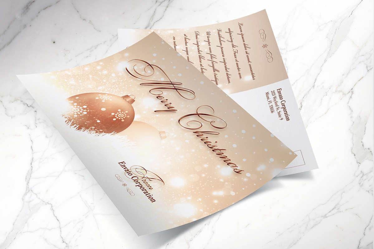 Merry Christmas Postcard Photoshop, a Flyer Template by Godserv Designs (Photo 5 of 12)