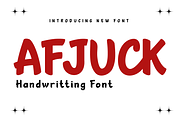AFJUCK | Handwriting Display, a Sans Serif Font by twinstd (Thumbnail 1 of 11)