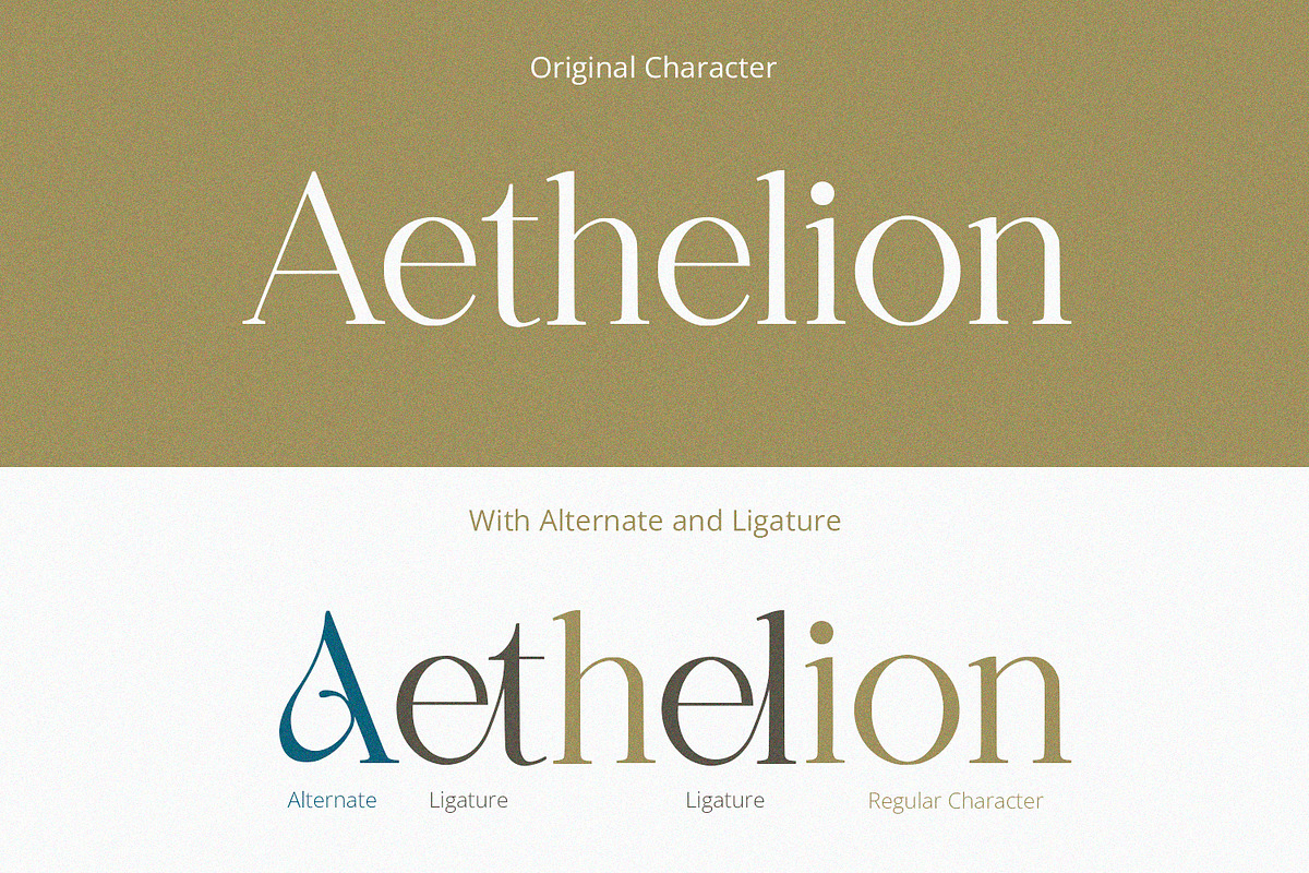 Aethelion - Serif Font, a Serif Font by Alpaprana (Photo 2 of 11)