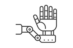 Robotic hand reaching out with, a Technology Illustration by ZinetroN