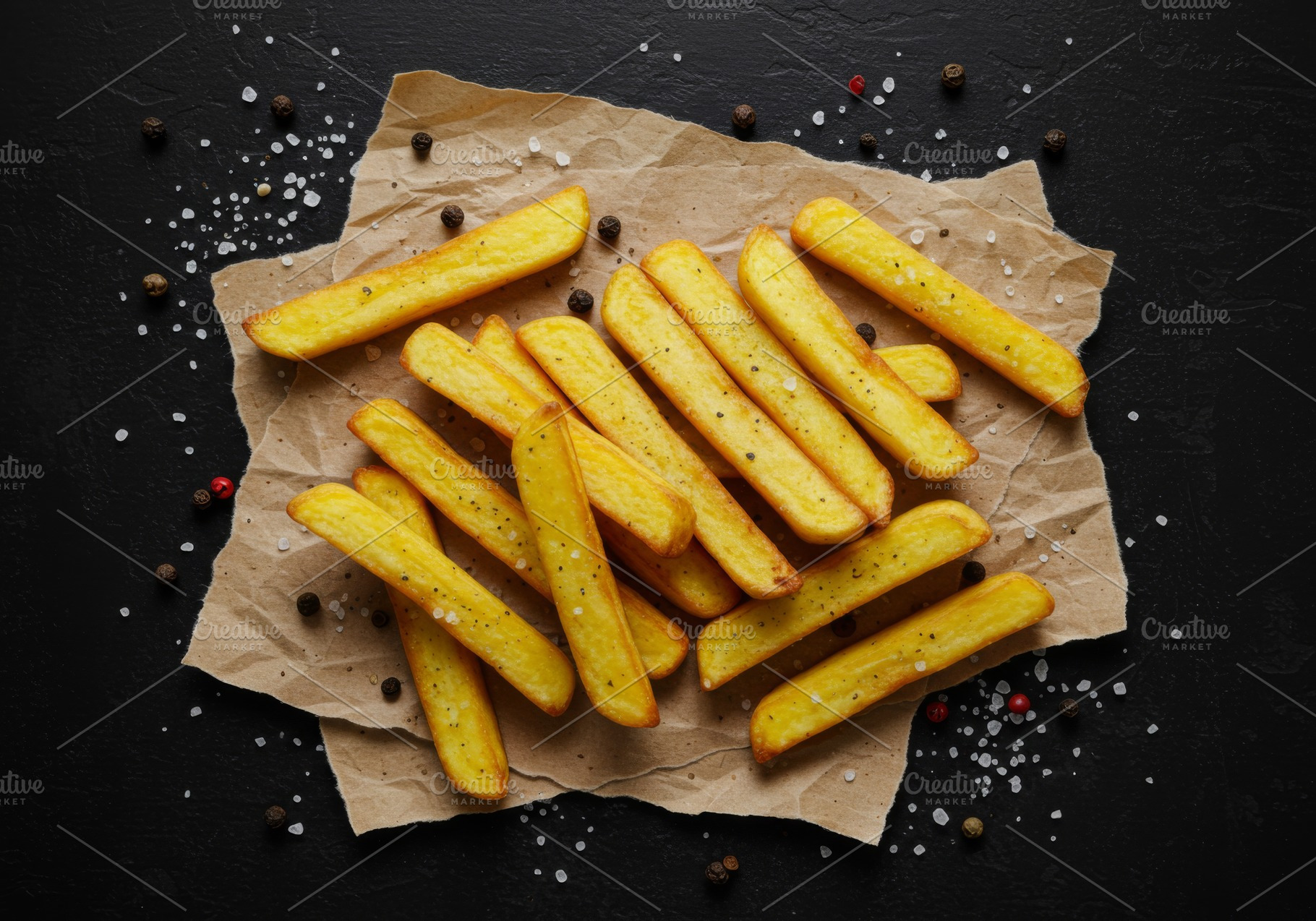 Crispy French fries with sea salt an, a Food & Drink Photo by professorinc