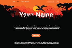 Ancient Wild Theme Large Web Banner