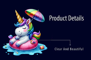 Funny Unicorn In Pool Party Clipart