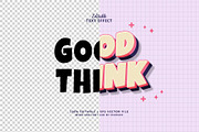 Text Effect Good Think, a Layer Style Add-On by Navy Graphic (Thumbnail 2 of 2)