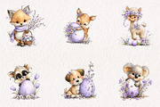 Whimsical Easter Animals Clipart, an Illustration by CreationArt (Thumbnail 7 of 7)