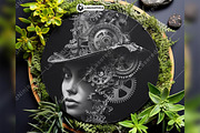 Steampunk Top Hat Mechanical Gears, a Background Graphic by LaseredNinja (Thumbnail 7 of 7)