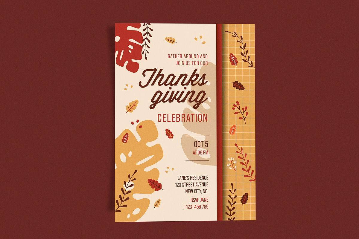Thanksgiving Celebration Fall Brown, a Flyer Template by Me55enjah Design (Photo 2 of 4)