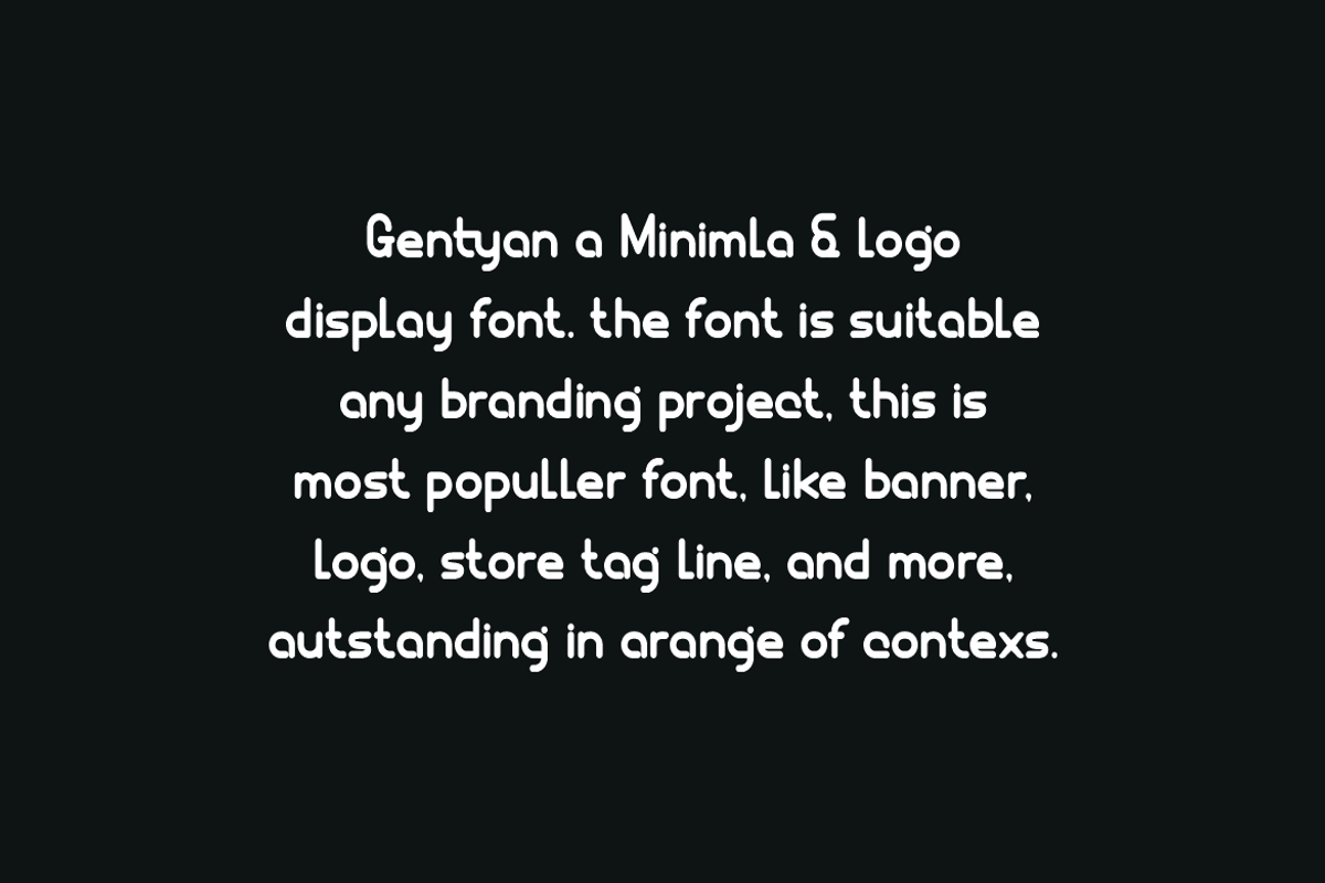Gentyan - Minimal Logo Font, a Sans Serif Font by Iqsiart Studio (Photo 3 of 7)