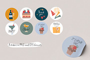 Birthday party collection clipart, a Decorative Illustration by svetlatek (Thumbnail 7 of 11)