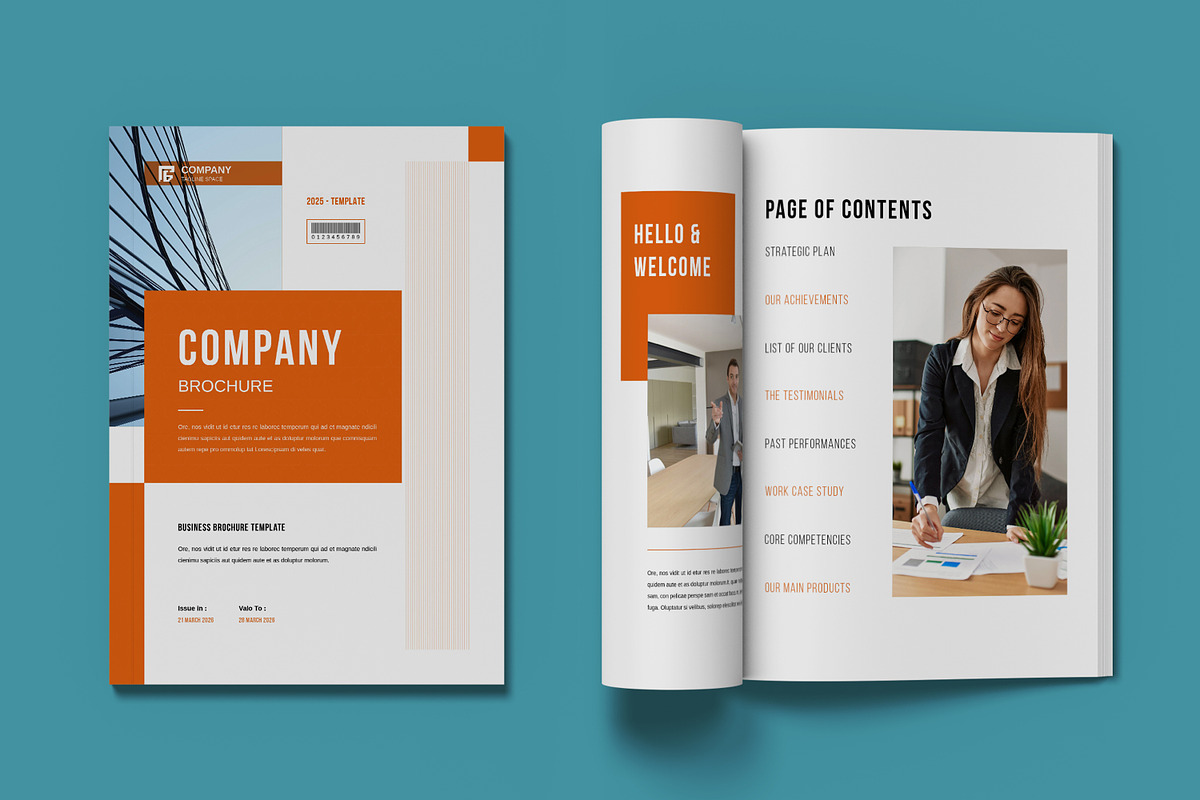 Company Brochure Template  Layout, a Brochure Template by MightyDesign (Photo 1 of 6)
