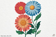 Boho Retro Flower Sublimation Bundle, an Illustration by Actual Pixel (Thumbnail 6 of 13)